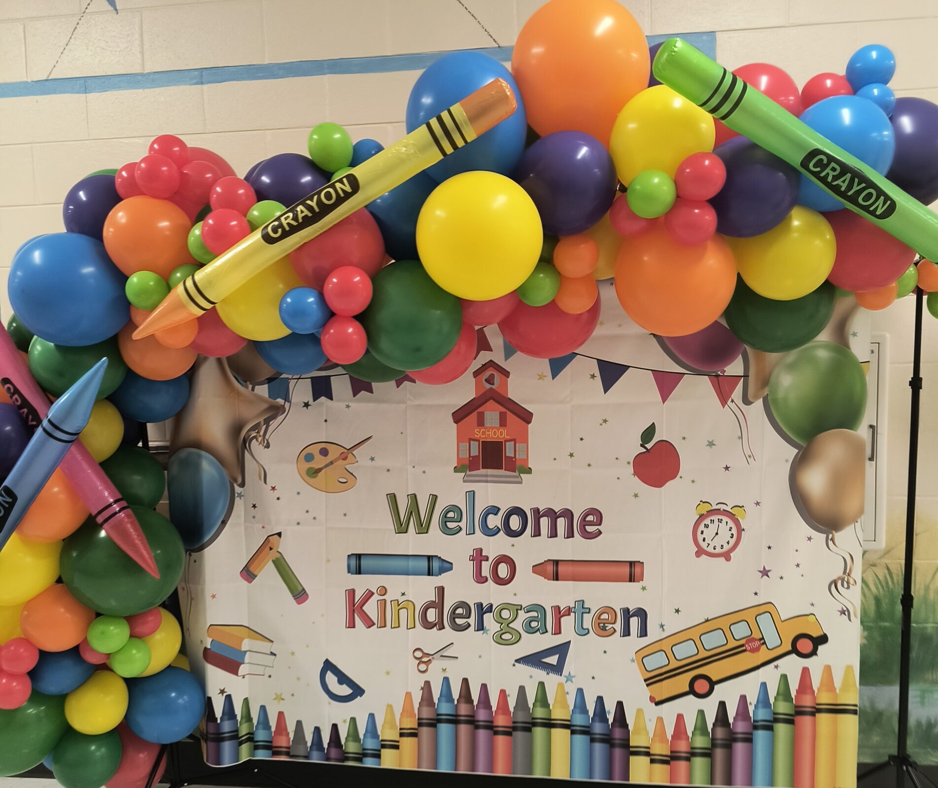 Colorful Balloon Garland for Back to School in Knoxville