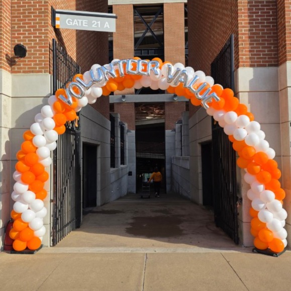 Big Orange Spirit: Volunteer Value Balloons at Neyland Stadium